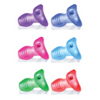 Oxballs Glowhole 1 Hollow Buttplug w/LED Insert Small - Clear - Gay & Lesbian Products