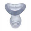 Oxballs Glowhole 1 Hollow Buttplug w/LED Insert Small - Clear - Gay & Lesbian Products
