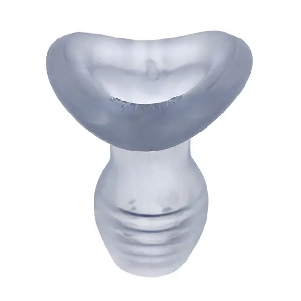 Oxballs Glowhole 1 Hollow Buttplug w/LED Insert Small - Clear - Gay & Lesbian Products