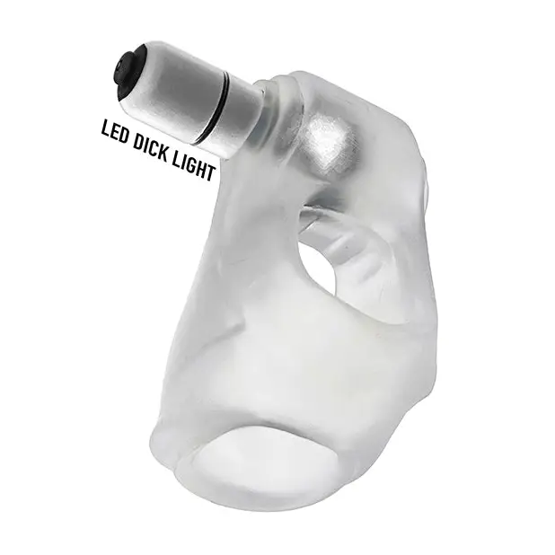 Oxballs Glowsling Cock Sling - LED Clear Ice - Gay & Lesbian Products