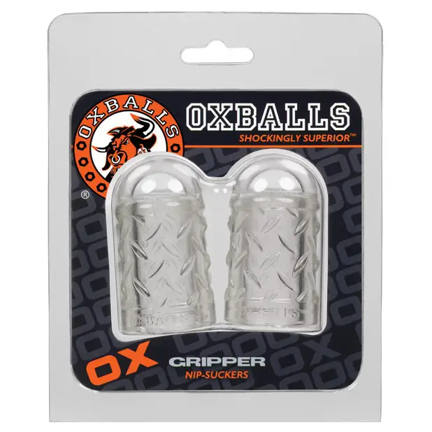 Oxballs Gripper Nipple Suckers - Clear - Gay & Lesbian Products