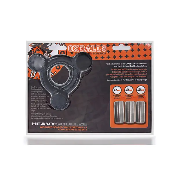 Oxballs Heavy Squeeze Ballstretcher - Black - Gay & Lesbian Products