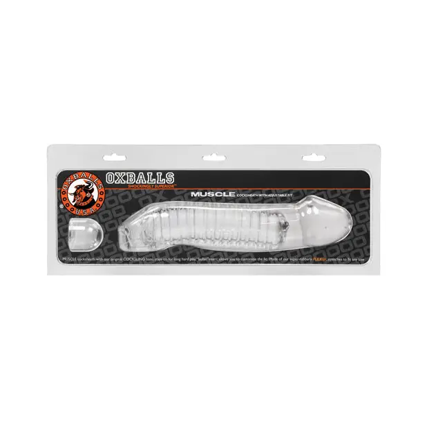 Oxballs Muscle Cock Sheath - Clear - Gay & Lesbian Products