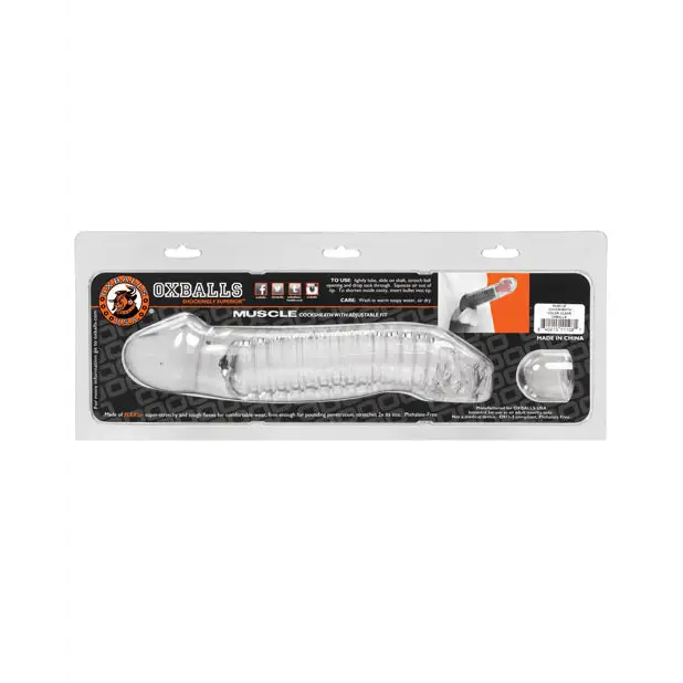 Oxballs Muscle Cock Sheath - Clear - Gay & Lesbian Products