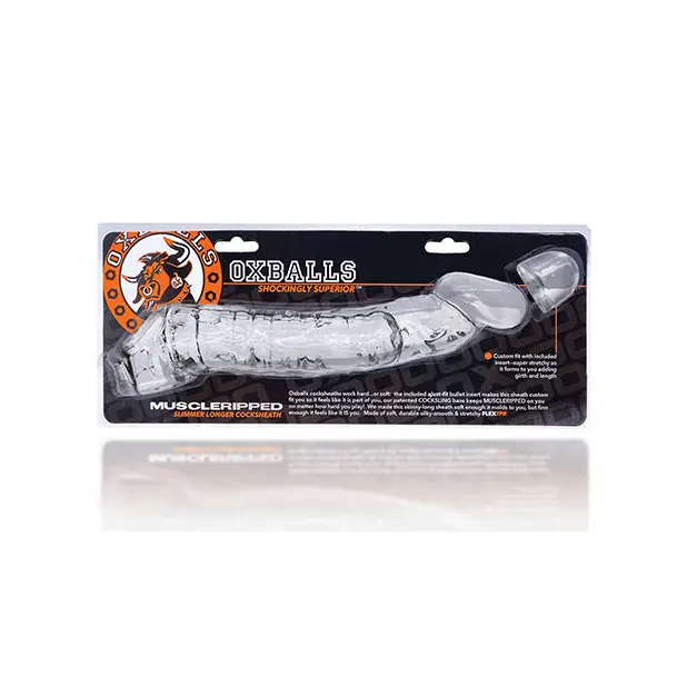 Oxballs Muscle Ripped Cocksheath - Clear - Gay & Lesbian Products