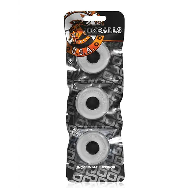 Oxballs Ringer Donut 1 - Clear Pack of 3 - Gay & Lesbian Products