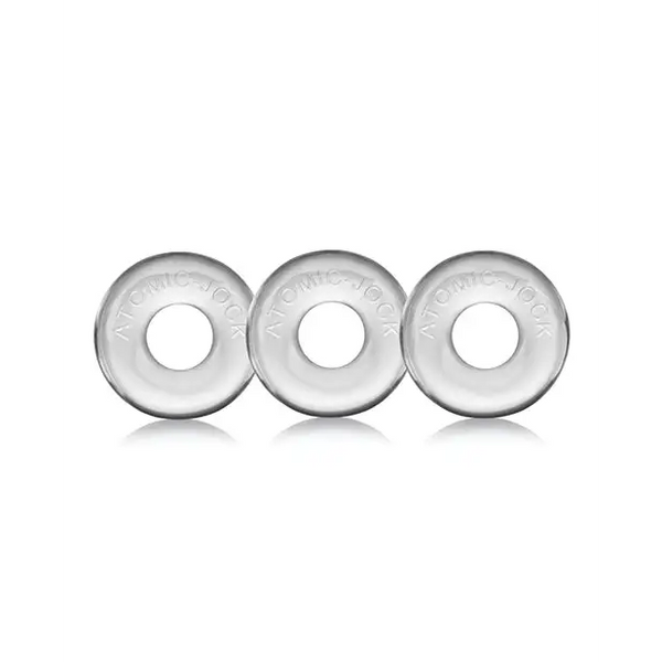 Oxballs Ringer Donut 1 - Clear Pack of 3 - Gay & Lesbian Products