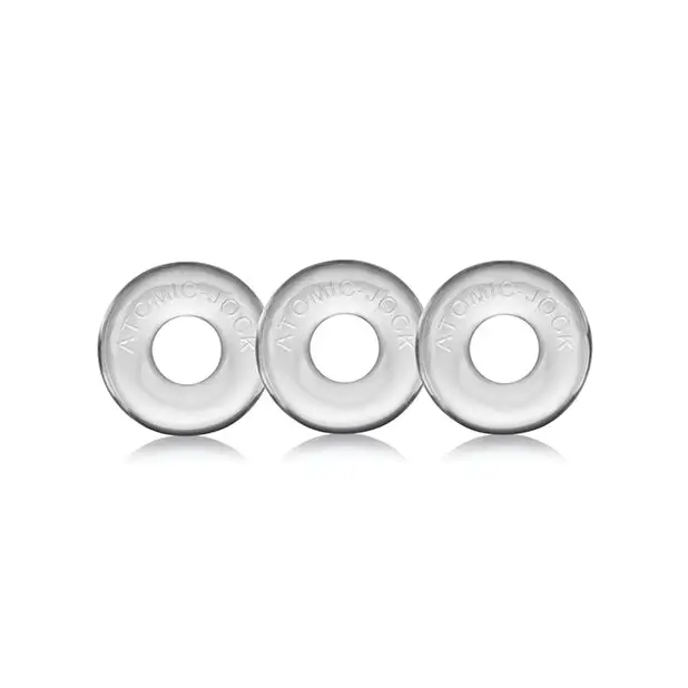Oxballs Ringer Donut 1 - Clear Pack of 3 - Gay & Lesbian Products