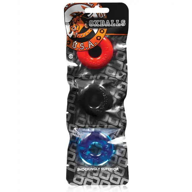Oxballs Ringer Donut 1 - Multicolored Pack of 3 - Gay & Lesbian Products