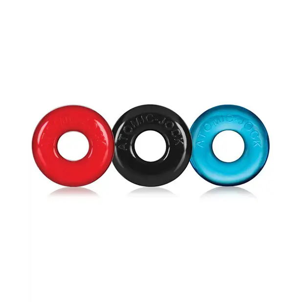 Oxballs Ringer Donut 1 - Multicolored Pack of 3 - Gay & Lesbian Products