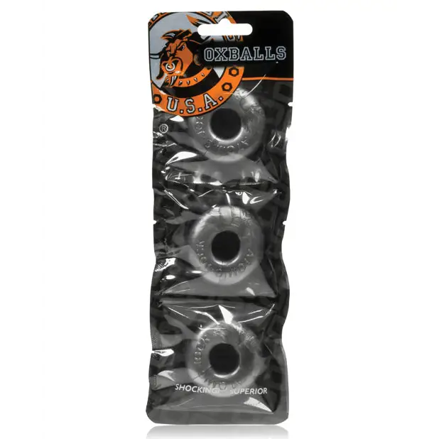 Oxballs Ringer Donut 1 - Steel Pack of 3 - Gay & Lesbian Products