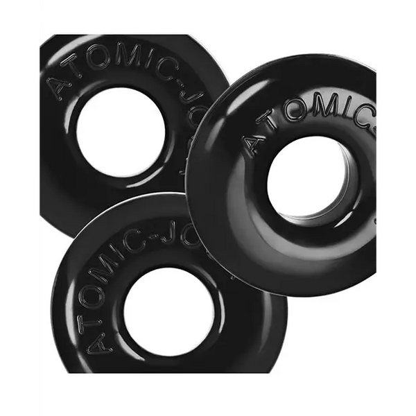 Oxballs Ringer Max 3 Pack Cockrings - Black - Gay & Lesbian Products