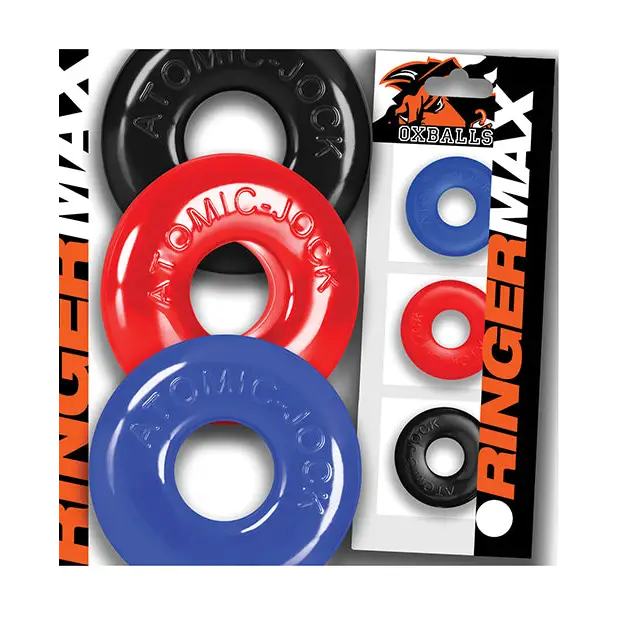 Oxballs Ringer Max 3 Pack Cockrings - Multi Color - Gay & Lesbian Products