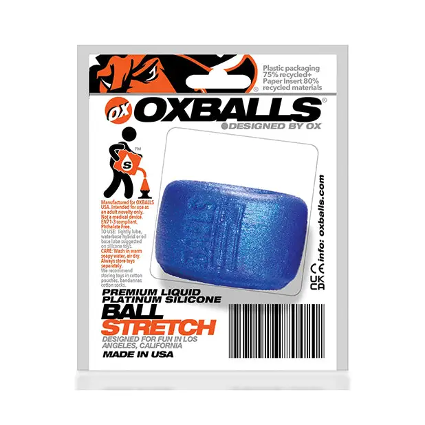 Oxballs Silicone Ball T Ball Stretcher - Blueballs - Gay & Lesbian Products