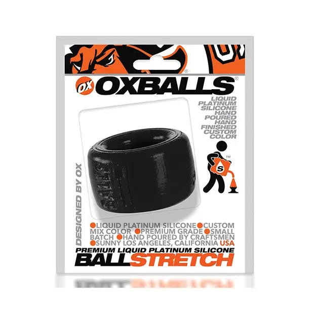 Oxballs Silicone Balls-T Ball Stretcher - Black - Gay & Lesbian Products