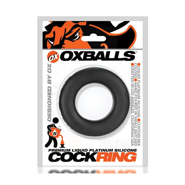 Oxballs Silicone Cock T Cock Ring - Black - Gay & Lesbian Products