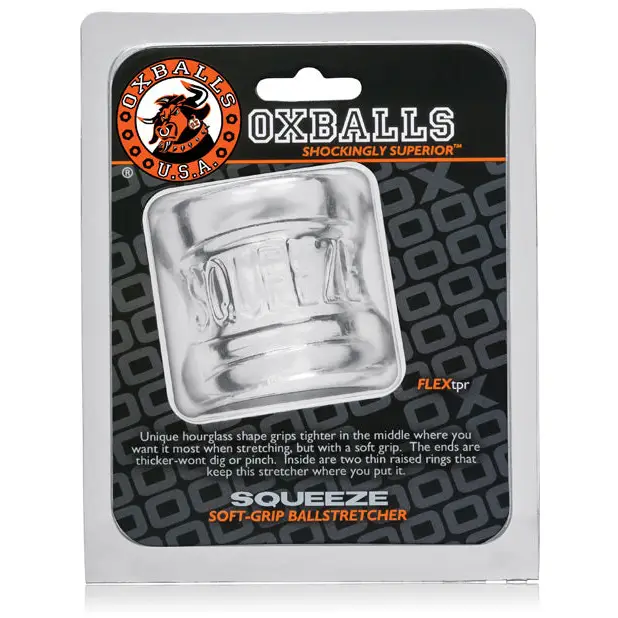 Oxballs Squeeze Ball Stretcher - Clear - Gay & Lesbian Products