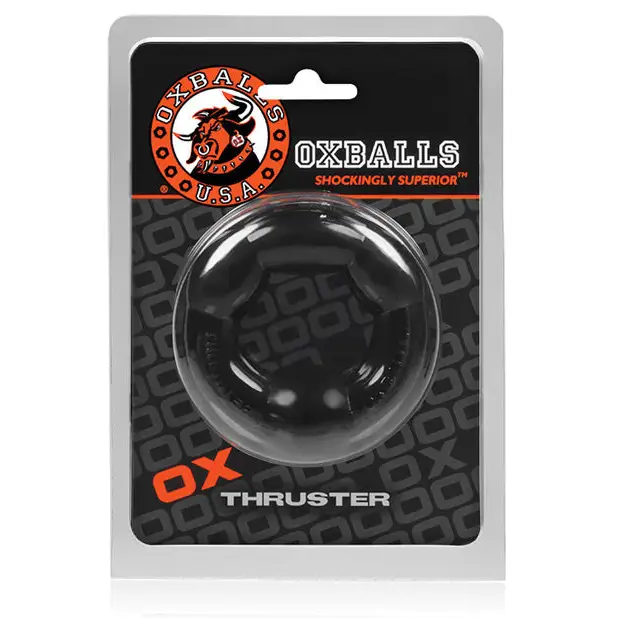 Oxballs Thruster Cockring - Black - Gay & Lesbian Products