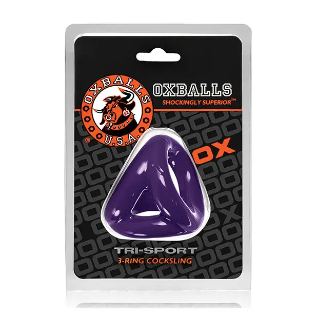 Oxballs Tri Sport Cocksling - Eggplant - Gay & Lesbian Products
