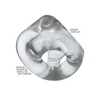 Oxballs Tri Sport XL 3 Ring Sling - Clear - Gay & Lesbian Products