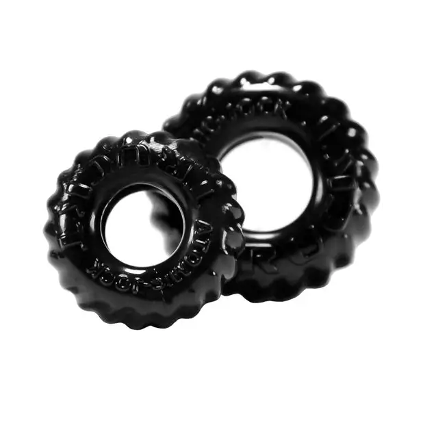 Oxballs TruckT Cock & Ball Ring - Black Pack of 2 - Gay & Lesbian Products