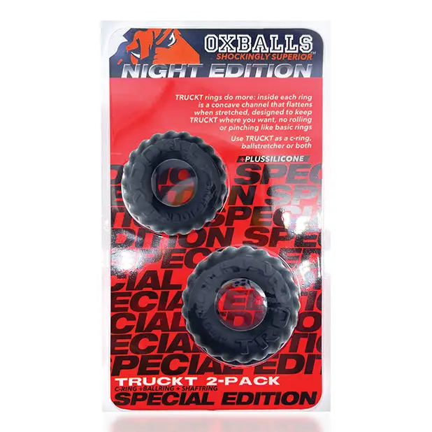 Oxballs TruckT Cock & Ball Ring Special Edition - Night Pack of 2 - Gay & Lesbian Products