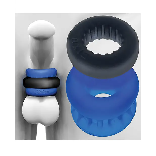 Oxballs UltraCore Ball Stretcher w/Axis Ring - Blue Ice - Gay & Lesbian Products