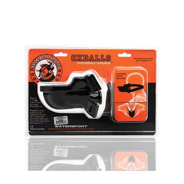 Oxballs Watersport Strap on Gag - Black - Gay & Lesbian Products