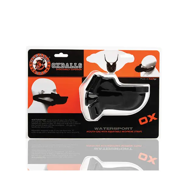 Oxballs Watersport Strap on Gag - Black - Gay & Lesbian Products