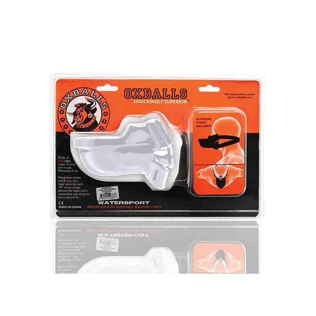 Oxballs Watersport Strap on Gag - White - Gay & Lesbian Products