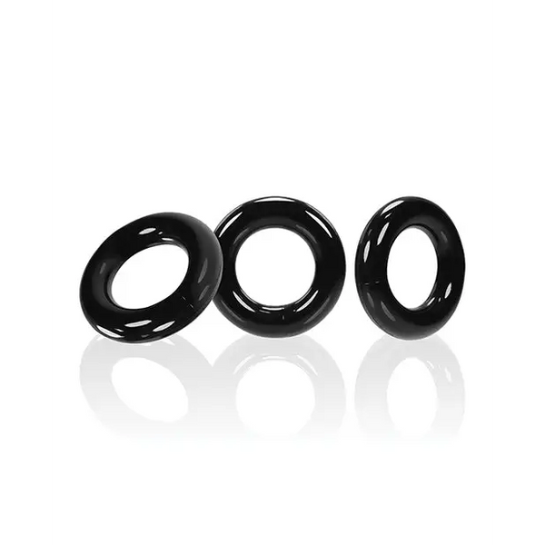 Oxballs Willy Rings - Black Pack of 3 - Gay & Lesbian Products