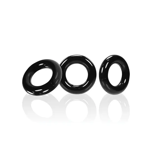 Oxballs Willy Rings - Black Pack of 3 - Gay & Lesbian Products