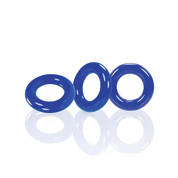 Oxballs Willy Rings - Blue Pack of 3 - Gay & Lesbian Products