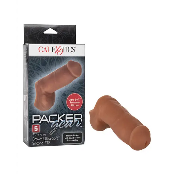 Packer Gear 5’’ Ultra Soft Silicone STP - Brown - Transgender Products