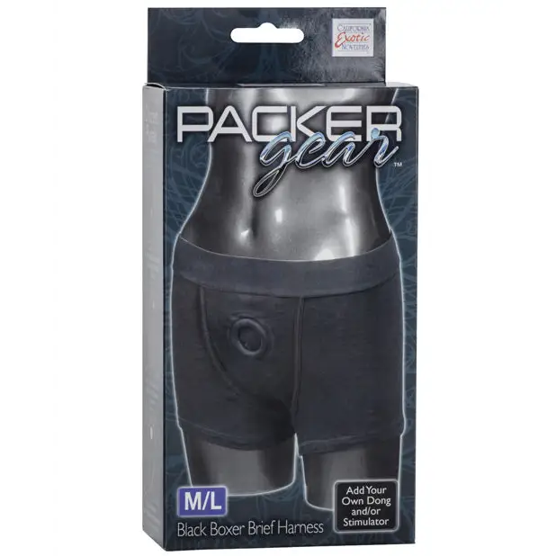 Packer Gear Boxer Harness M/L - Black - Transgender Products
