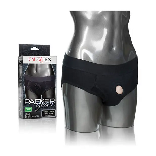 Packer Gear Brief Harness 2XL/3XL - Black - Transgender Products