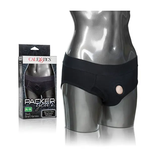 Packer Gear Brief Harness 2XL/3XL - Black - Transgender Products