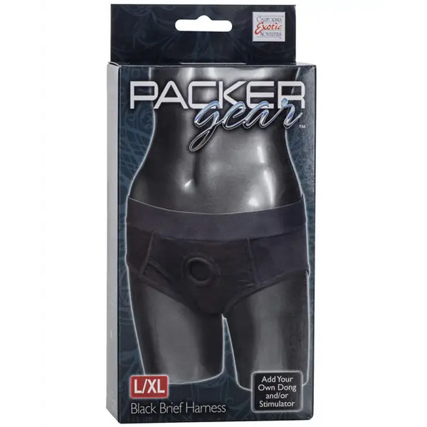 Packer Gear Brief Harness L/XL - Black - Transgender Products