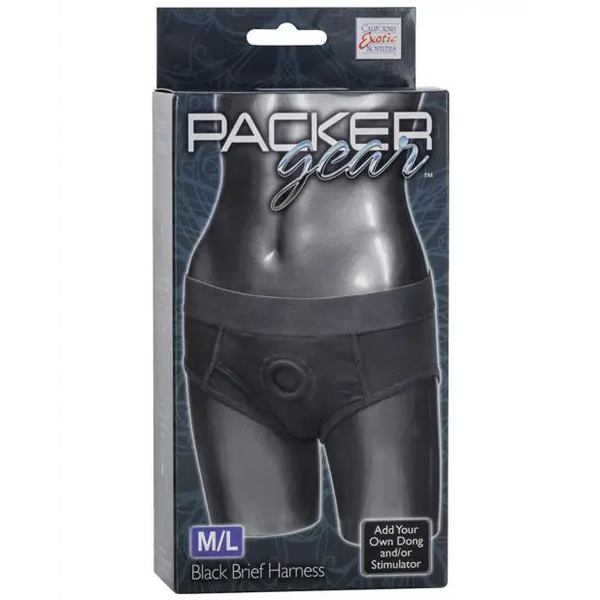 Packer Gear Brief Harness M/L - Black - Transgender Products