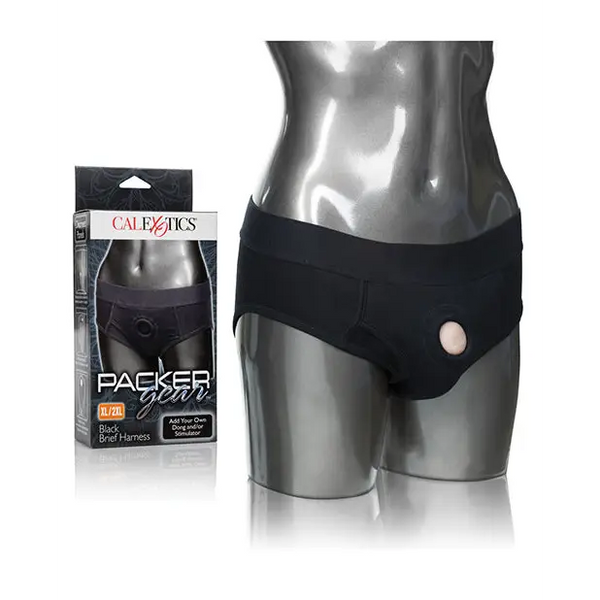 Packer Gear Brief Harness XL/2XL - Black - Transgender Products