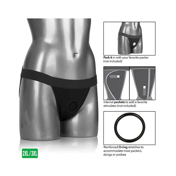 Packer Gear Jock Strap 2XL/3XL - Black - Transgender Products