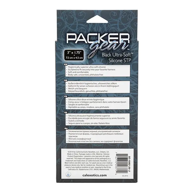 Packer Gear Ultra-Soft Silicone STP - Black - Transgender Products