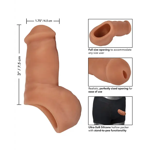 Packer Gear Ultra Soft Silicone STP - Brown - Transgender Products