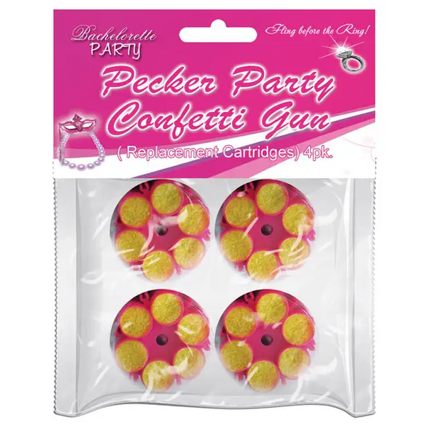 Party Pecker Confetti Refill Cartridge - Pack of 4 - Bachelorette & Party Supplies