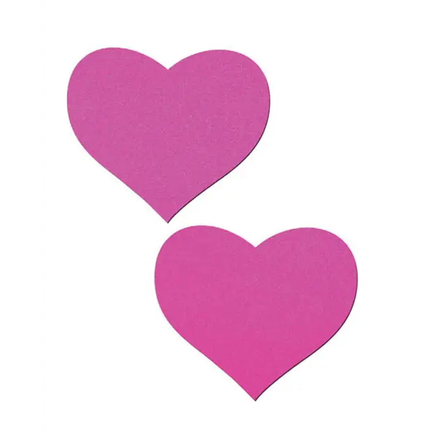 Pastease Basic Heart Black Light Reactive - Neon Pink O/S - Lingerie - Packaged