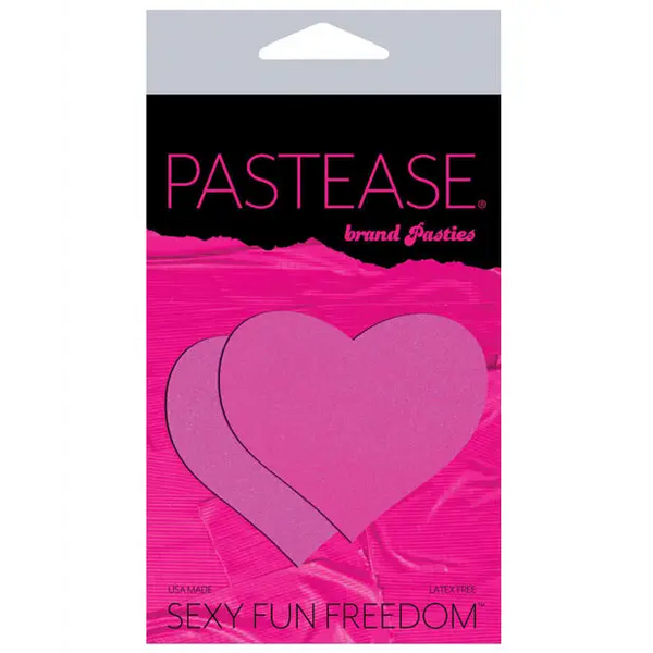 Pastease Basic Heart Black Light Reactive - Neon Pink O/S - Lingerie - Packaged