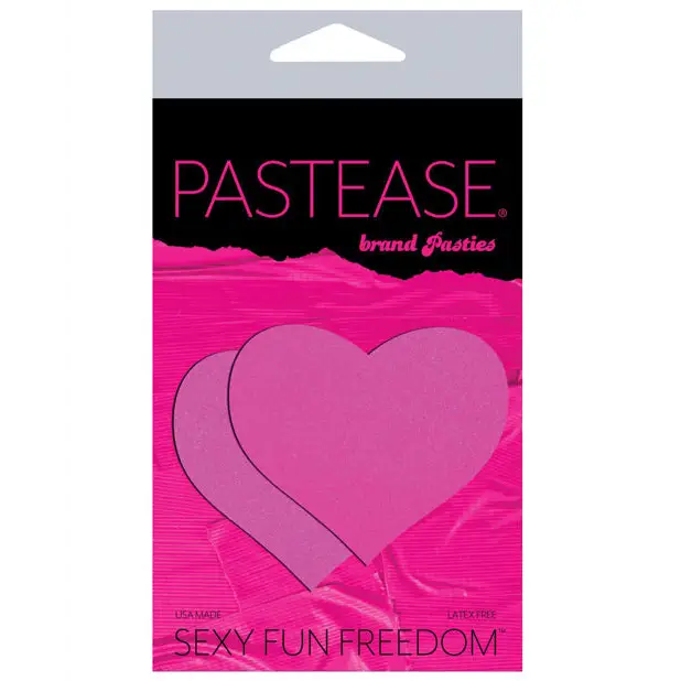 Pastease Basic Heart Black Light Reactive - Neon Pink O/S - Lingerie - Packaged