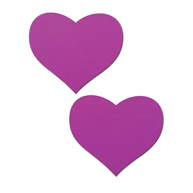 Pastease Basic Heart Black Light Reactive - Neon Purple O/S - Lingerie - Packaged