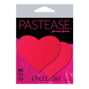 Pastease Basic Heart Black Light Reactive - Neon Red O/S - Lingerie - Packaged