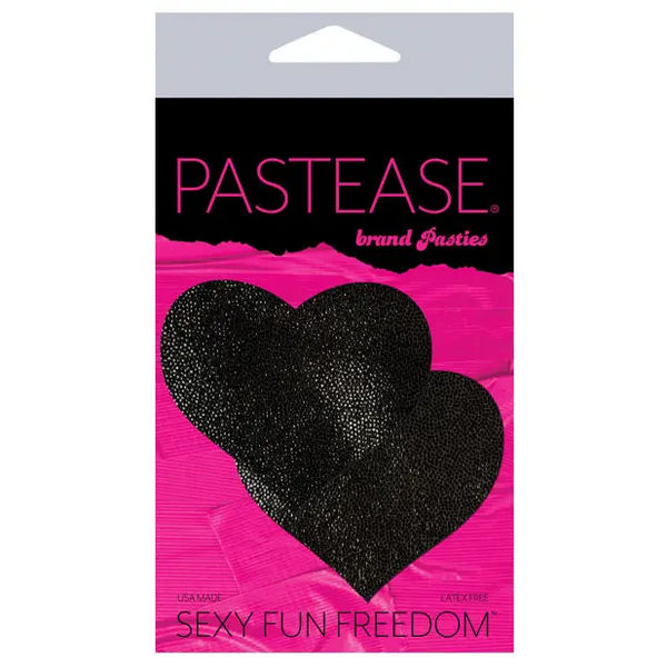 Pastease Basic Liquid Heart - Black O/S - Lingerie - Packaged